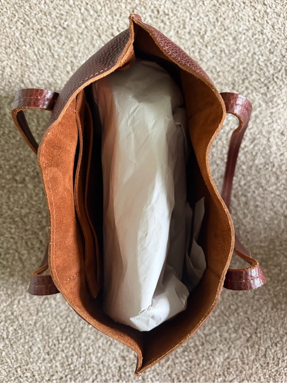 Portland Leather Brown Leather Tote - Picture 3 of 10